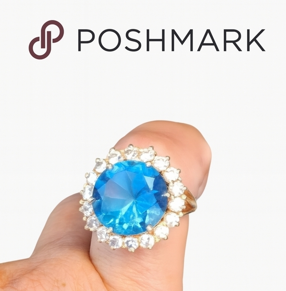 VTG‎ 70's blue topaz beauty 7.5
